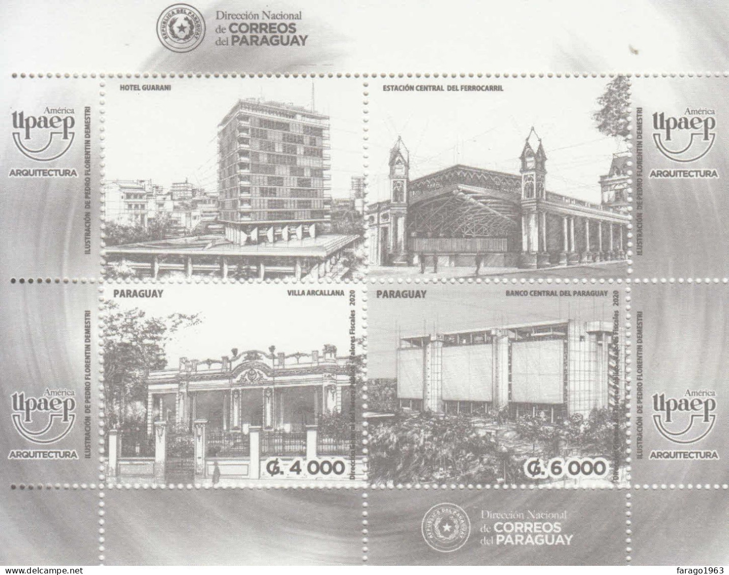 2020 Paraguay Upaep Architecture Souvenir Sheet MNH - Paraguay