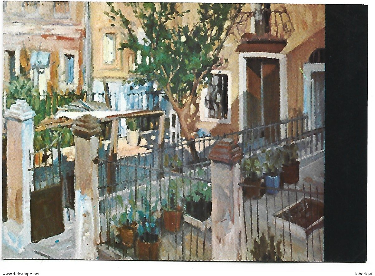 PATIO DEL PUEBLO SECO.- JOSEP SALVADOR GRIFOLL ( BARCELONA, 1942 ) - Malerei & Gemälde