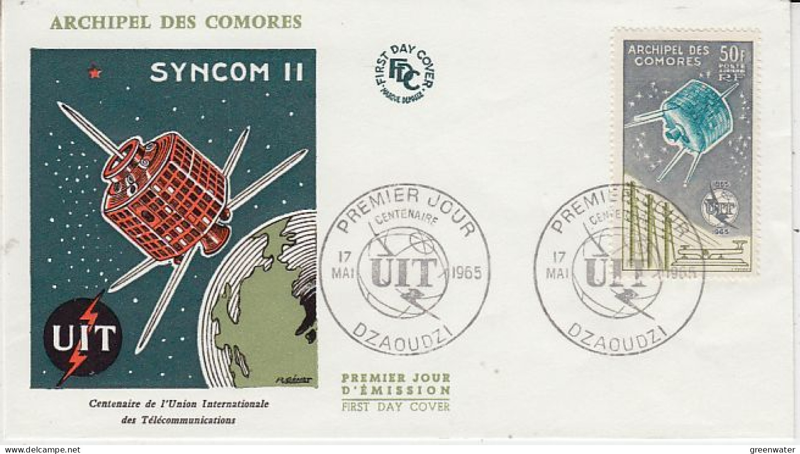 Archipel Des Comores UIT/ITU Syncom II 1v FDC 1965 (OO164) - Océanie