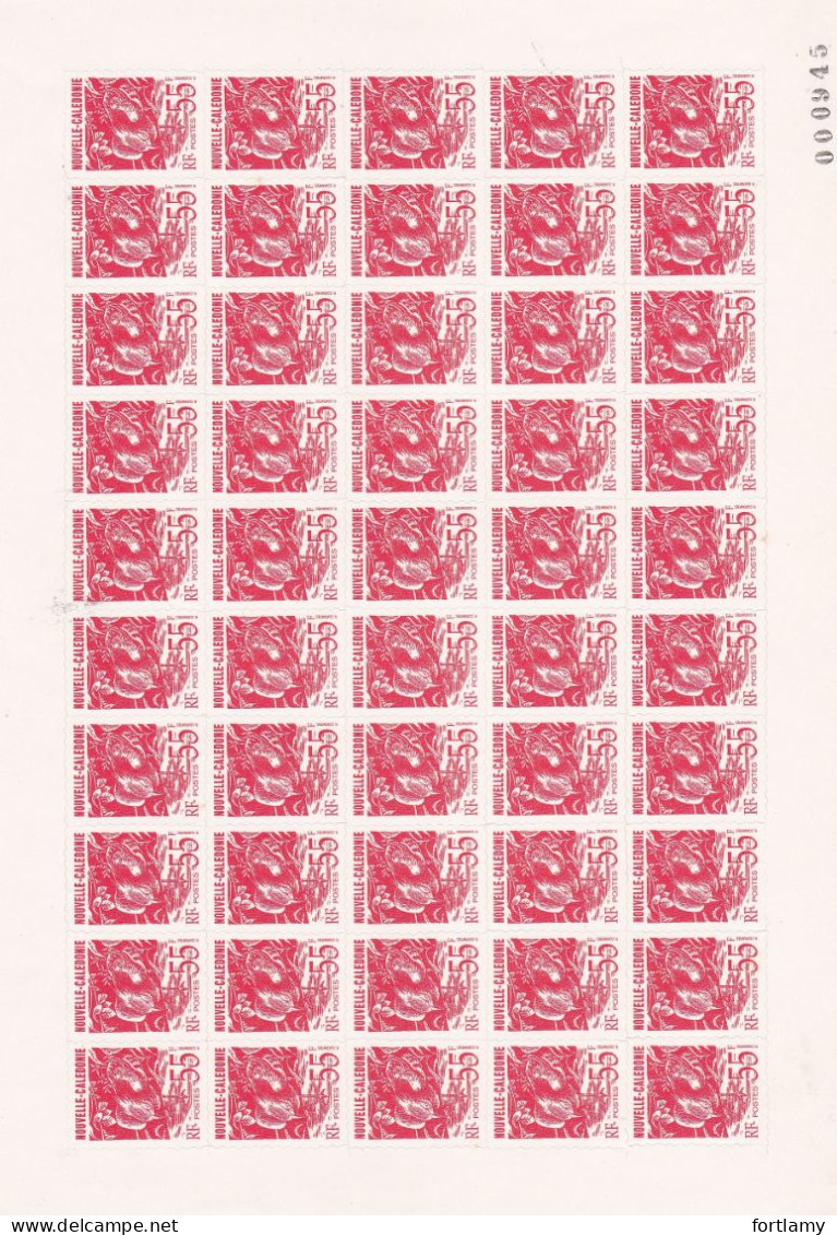 LOT 482 NOUVELLE CALEDONIE PLANCHE DE 50 DU N° 638 ** - Unused Stamps