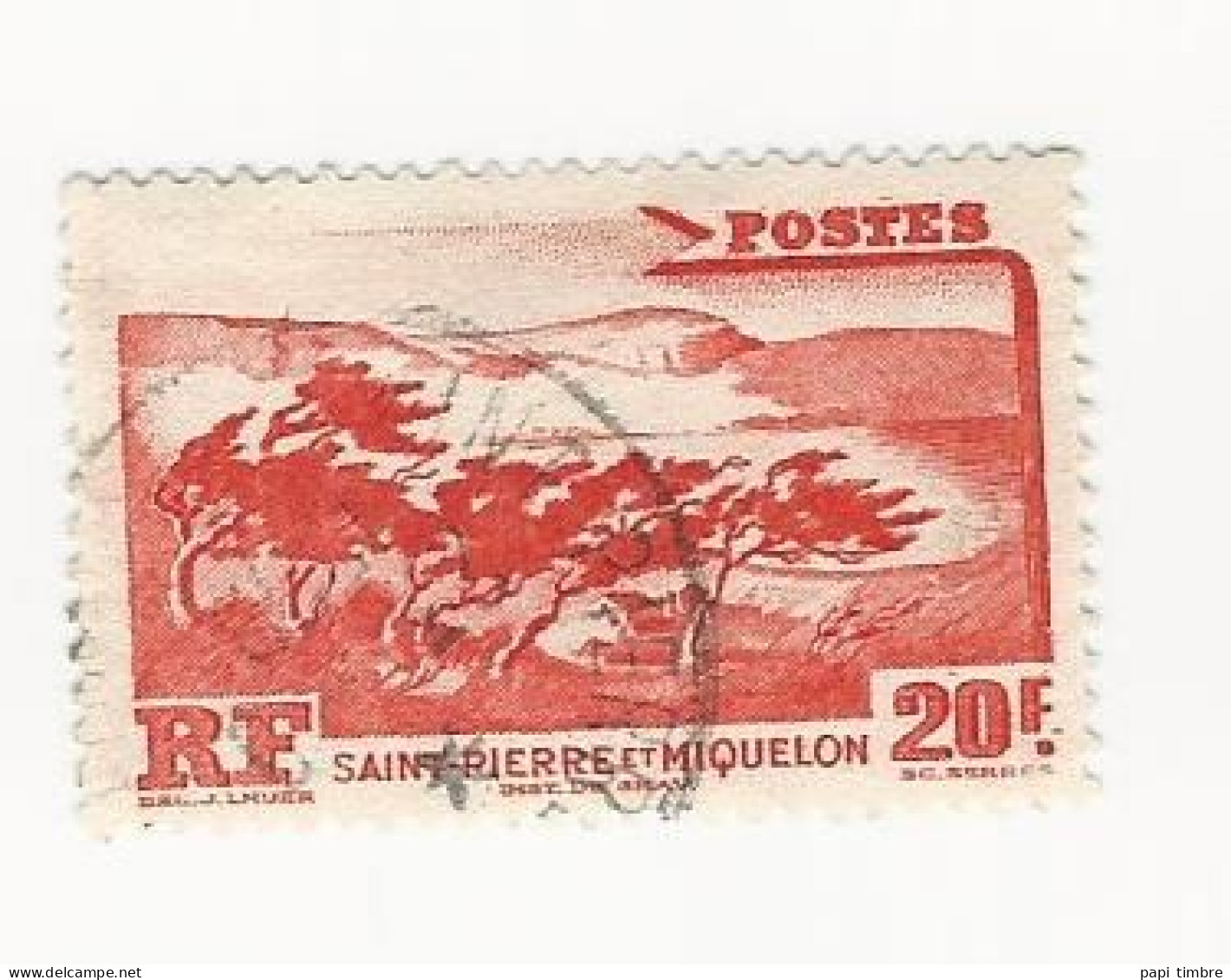 SPM-1947 -Série Courante-La Montagne - N° 342 Oblitéré - Gebraucht