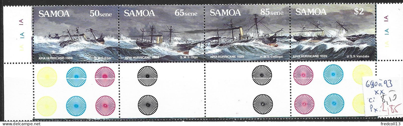 SAMOA 690 à 93 ** Côte 8.50 € - Samoa (Staat)
