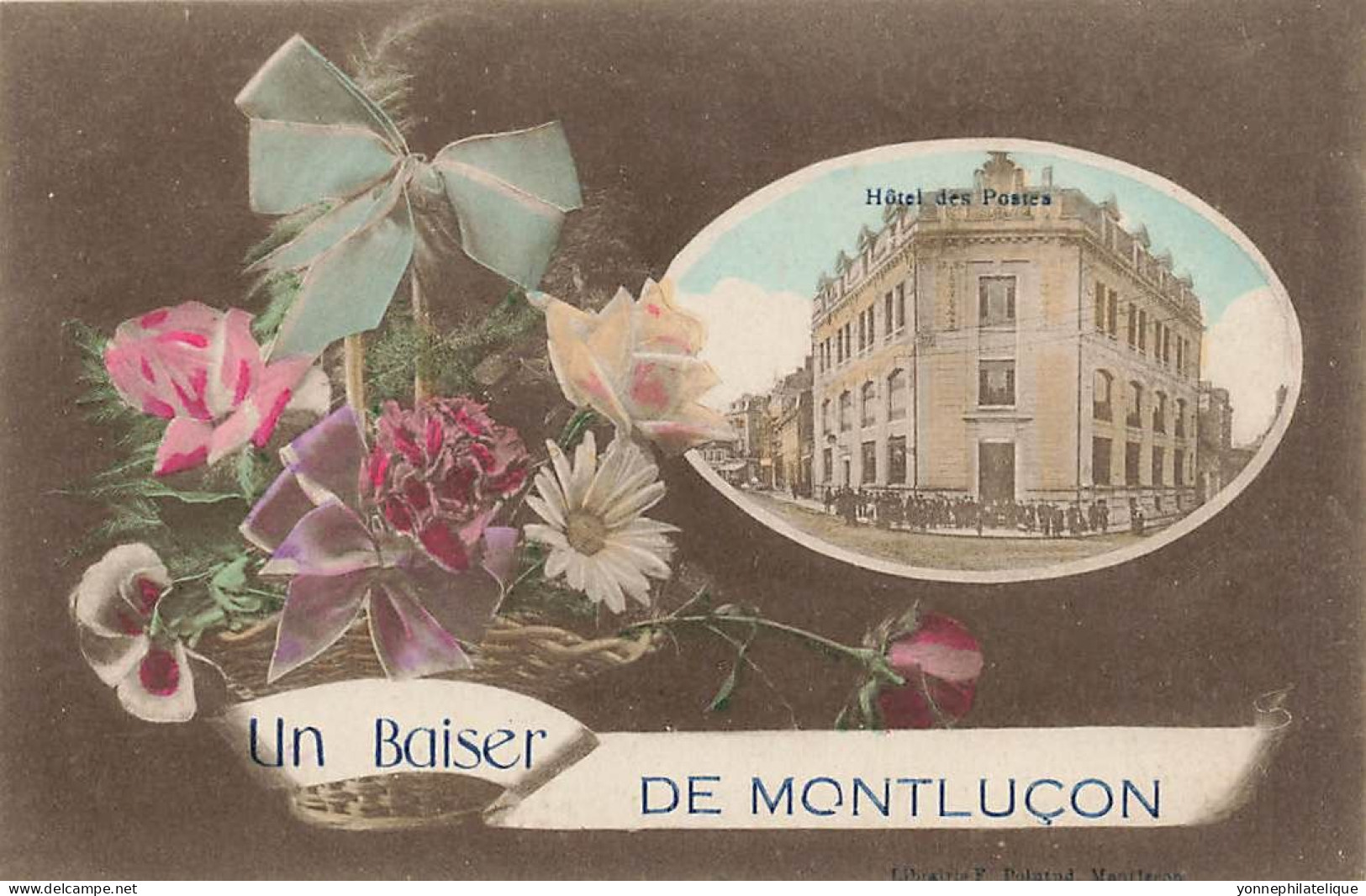 03 - ALLIER - MONTLUCON - Carte Fantaisie Ancienne - "un Baiser De" - 10287 - Montlucon
