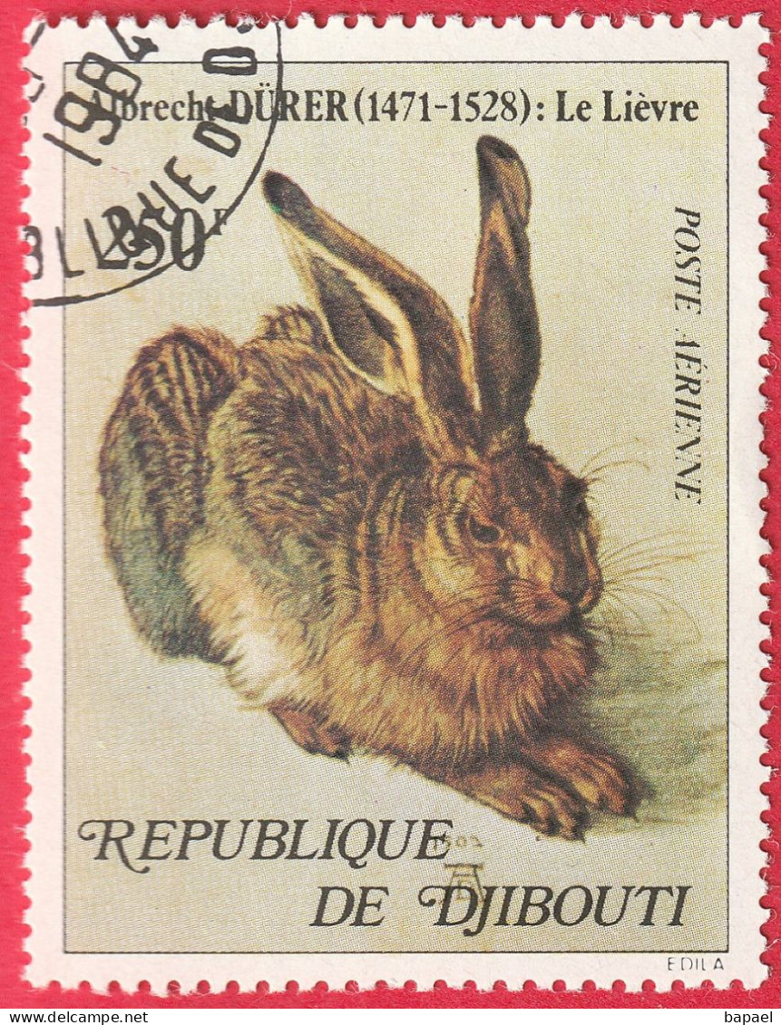 N° Yvert & Tellier 126 - République De Djibouti (Poste Aérienne) (1978) (Oblitéré) - Le Lièvre D'Albrecht Dürer - Dschibuti (1977-...)