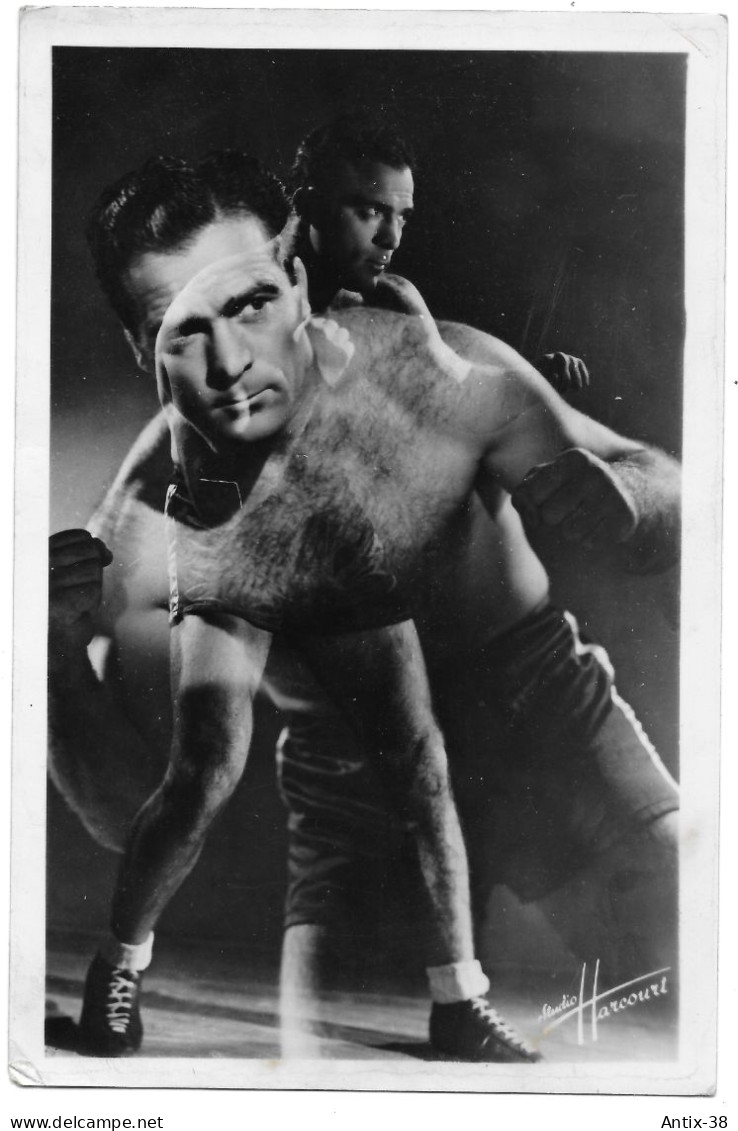 N80 - Photo STUDIO HARCOURT - Boxe - Marcel CERDAN - Personnes Identifiées