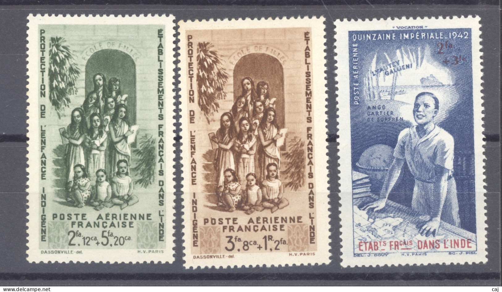 Inde  -  Avion  :  Yv 7-9  ** - Unused Stamps