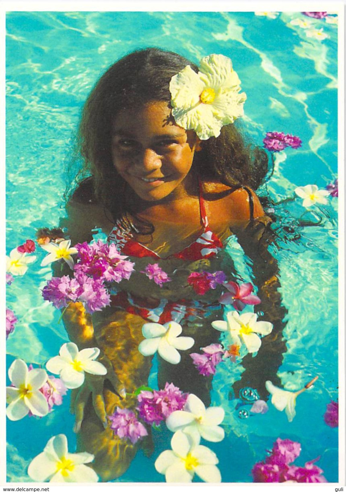 Polynésie Française L'Enfant Et La Fleur De TAHITI  Tiaré Flower Children -  SYLVAIN 879 *PRIX  FIXE - Polynésie Française