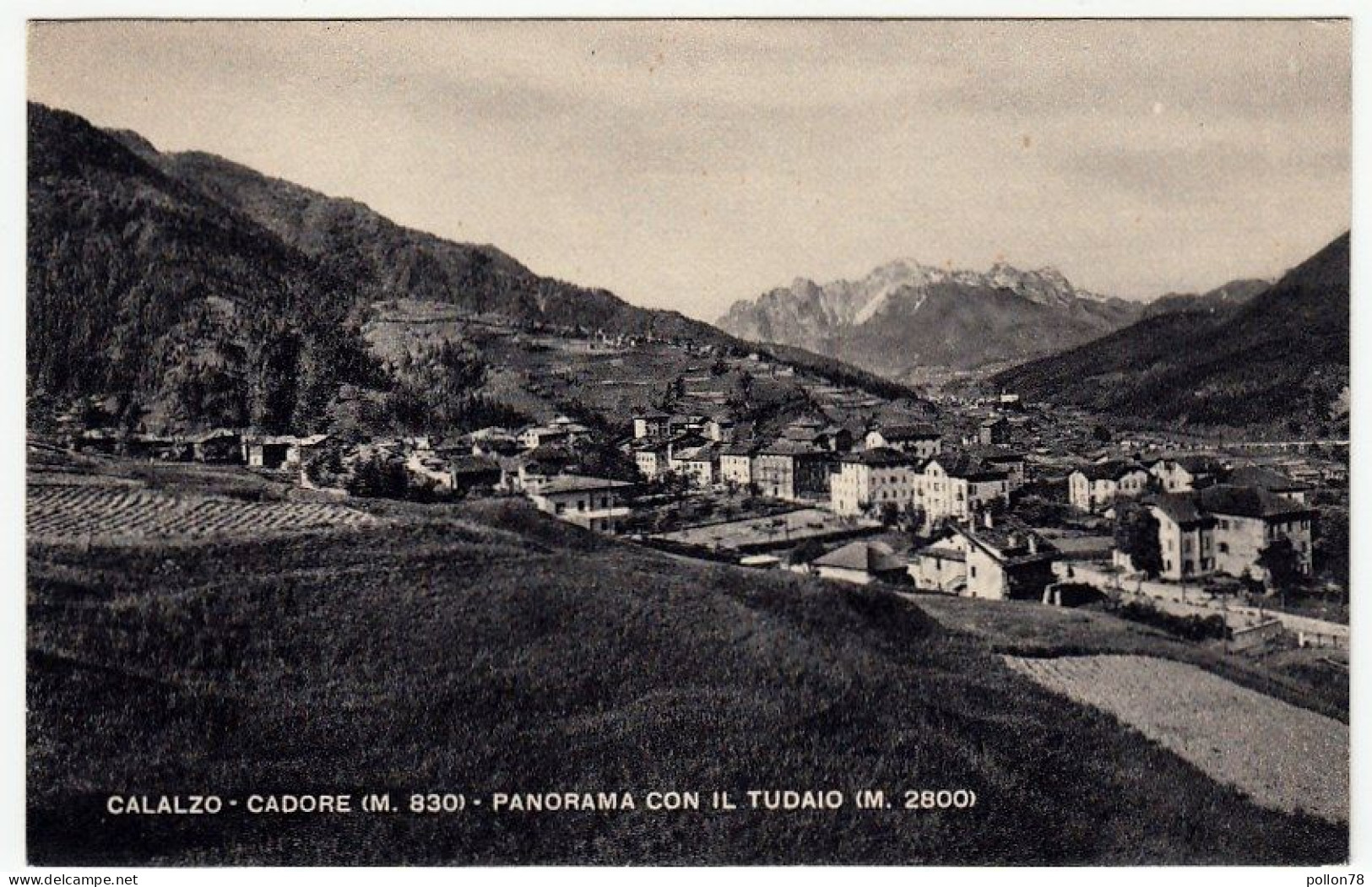 CALALZO DI CADORE - PANORAMA CON IL TUDAIO - BELLUNO - 1952 - Formato Piccolo - Belluno