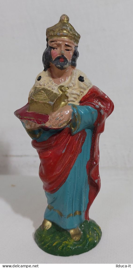 I117165 Pastorello Presepe - Statuina In Celluloide - Re Magio - Cm 10 - Crèches De Noël