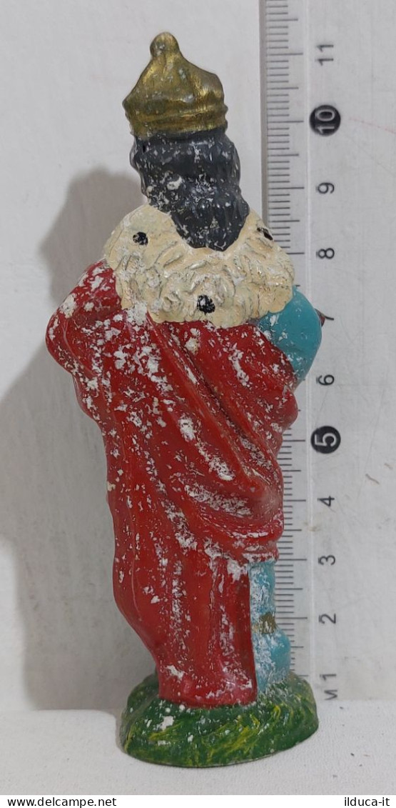 I117165 Pastorello Presepe - Statuina In Celluloide - Re Magio - Cm 10 - Christmas Cribs