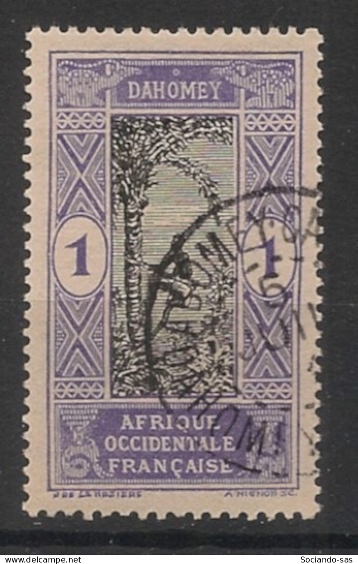 DAHOMEY - 1913-17 - N°YT. 43 - Cocotier 1c Violet - Oblitéré / Used - Used Stamps