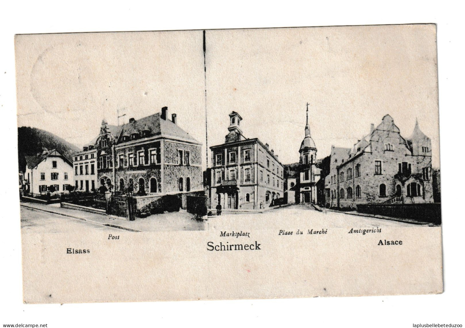 CPA - 67 - SCHIRMECK - Vues Multiples - Post - Marktplatz - Amtsgericht - Vers 1910 - Schirmeck