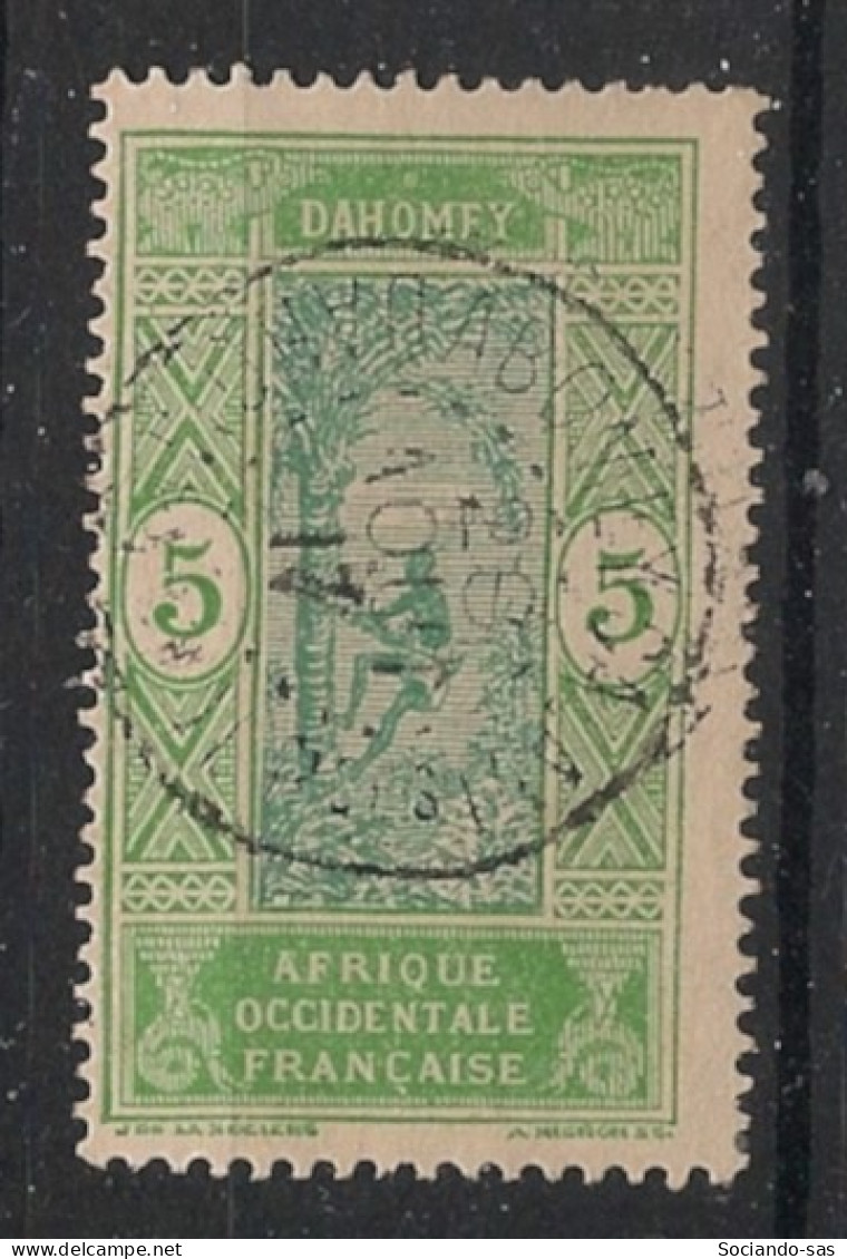 DAHOMEY - 1913-17 - N°YT. 46 - Cocotier 5c Vert-jaune - Oblitéré / Used - Usados