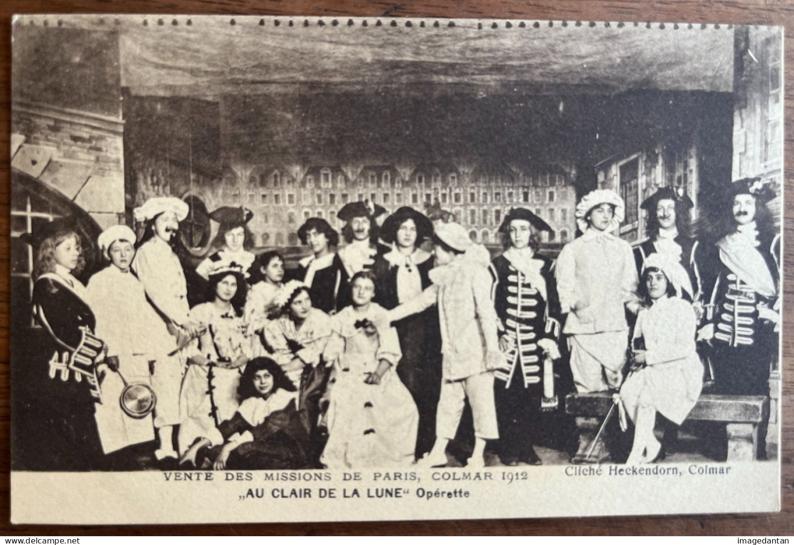 Vente Des Missions De Paris, Colmar 1912 - "Au Clair De La Lune" - Opérette, Troupe Théâtre - Colmar