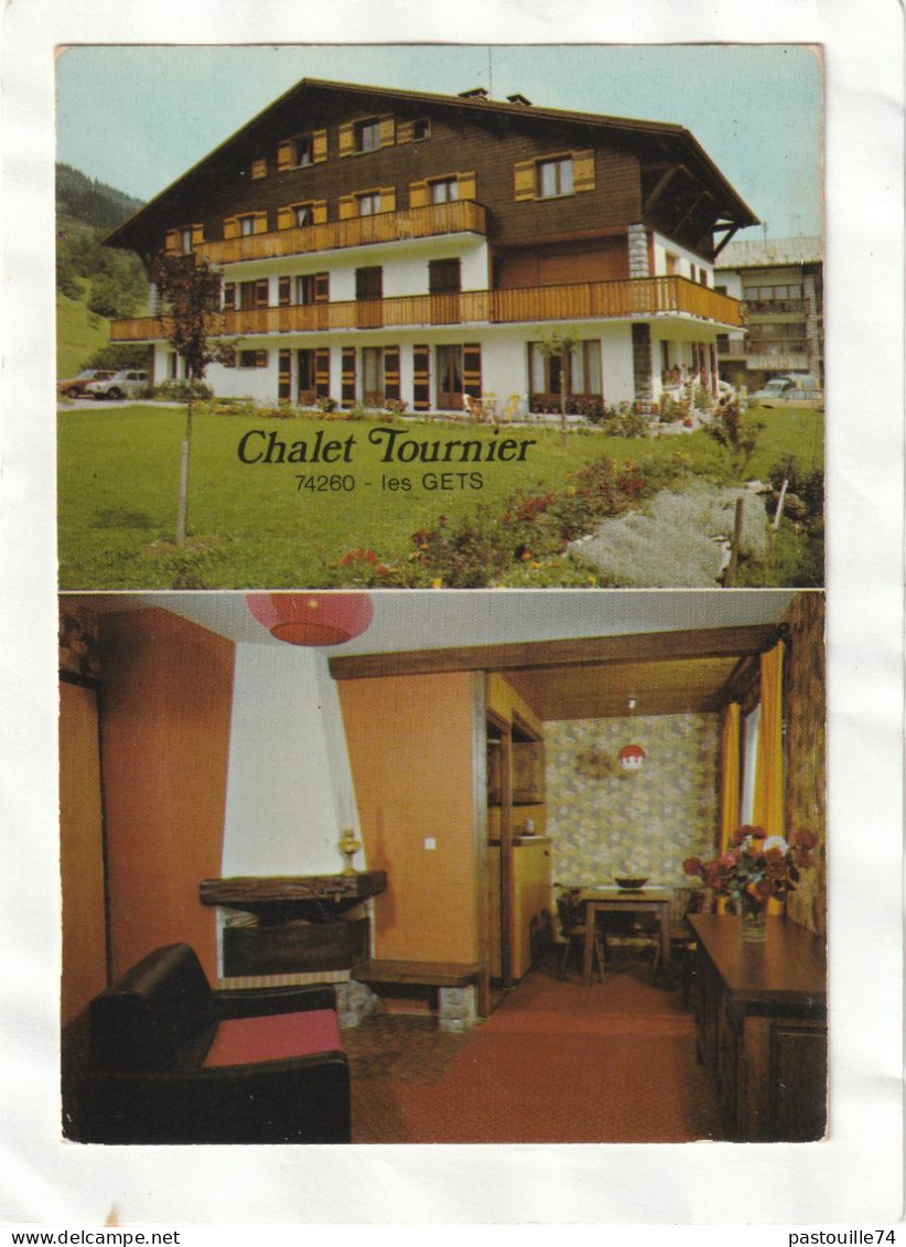 CPM. 15 X 10,5  -  LES  GETS  -  Chalet  Tournier , Meublés  Grand Standing - Les Gets