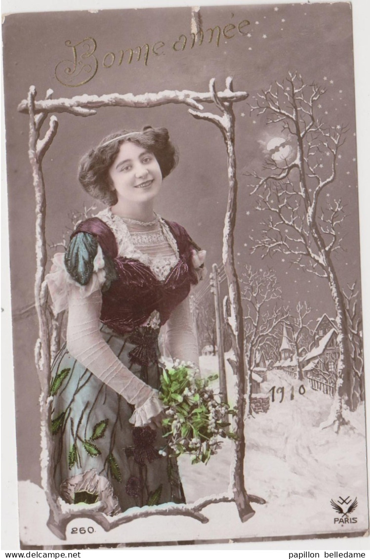 Bonne Année  Femme 1910 - New Year
