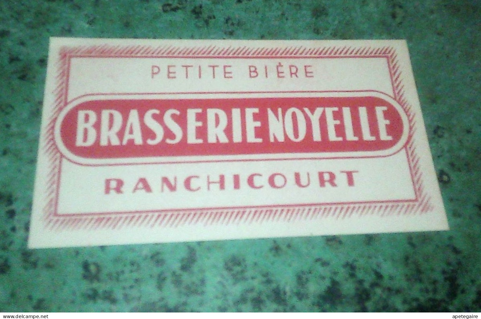 Ranchicourt  Brasserie  Noyelle.  Ancienne étiquette De Bière  Petite Bière - Cerveza