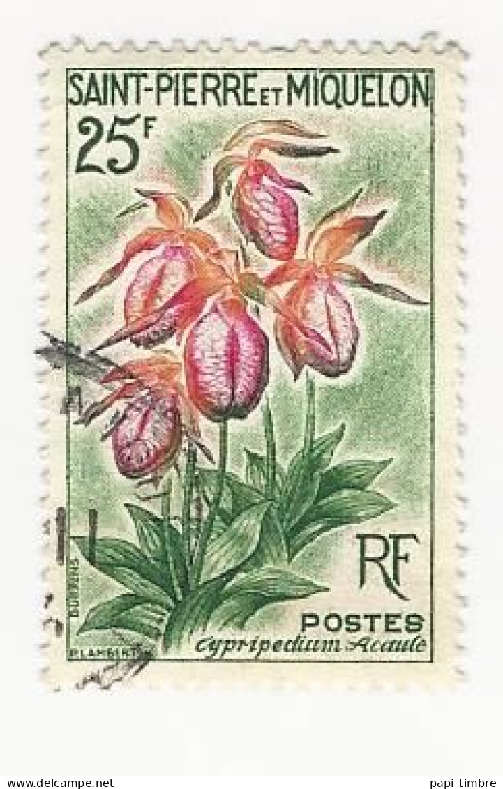 SPM-1962 -Fleurs - N° 362 Oblitéré - Usados