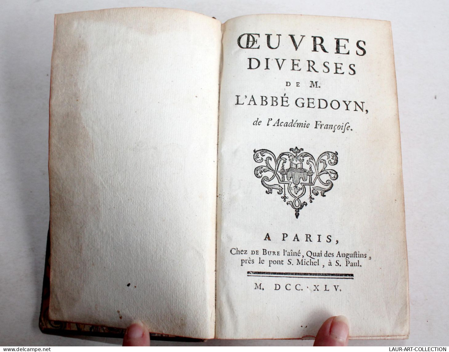 OEUVRES DIVERSES De L'ABBE GEDOYN, EDUCATION ENFANTS, PLAISIRS DE LA TABLE 1745, En TTBE ANCIEN LIVRE XVIIIe (2204.56) - 1701-1800