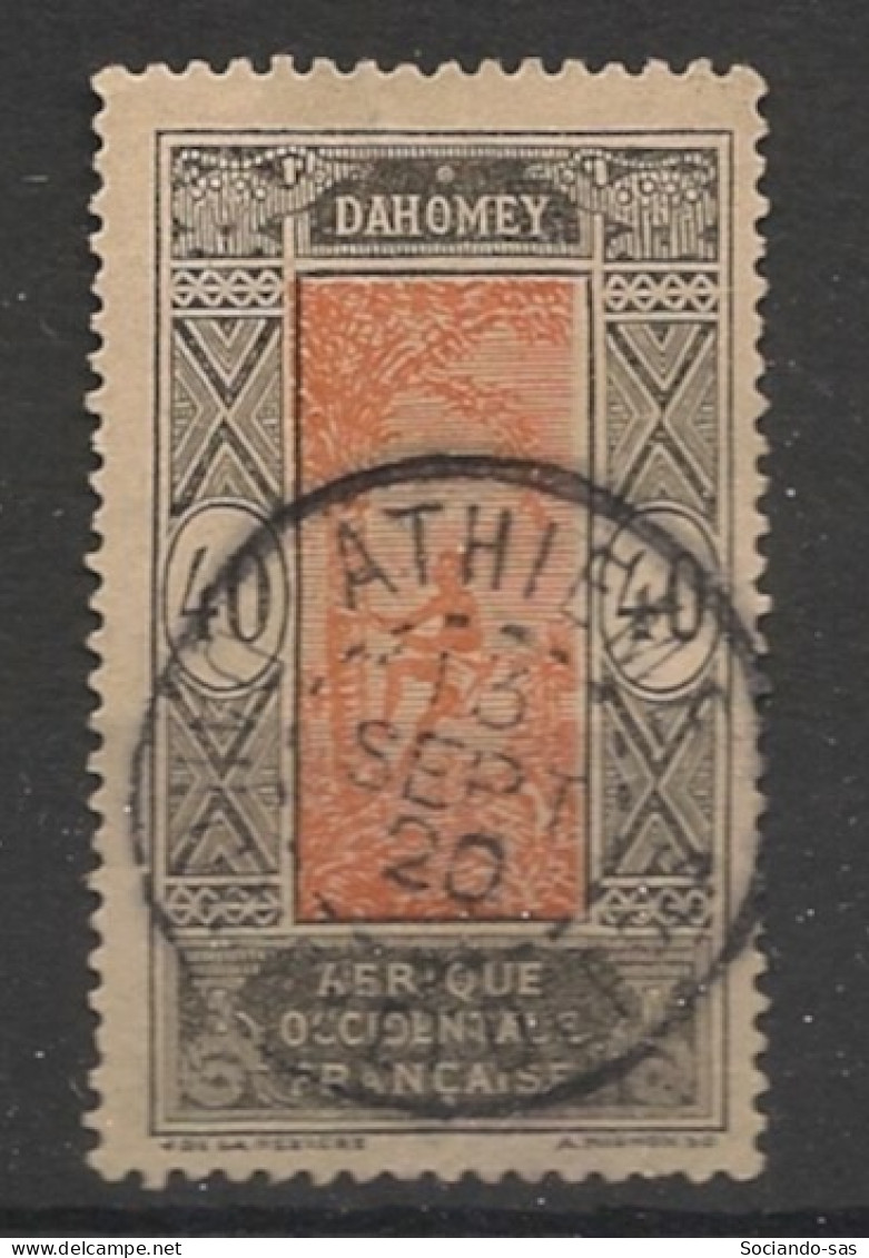 DAHOMEY - 1913-17 - N°YT. 53 - Cocotier 40c Gris Et Rouge - Oblitéré / Used - Usati