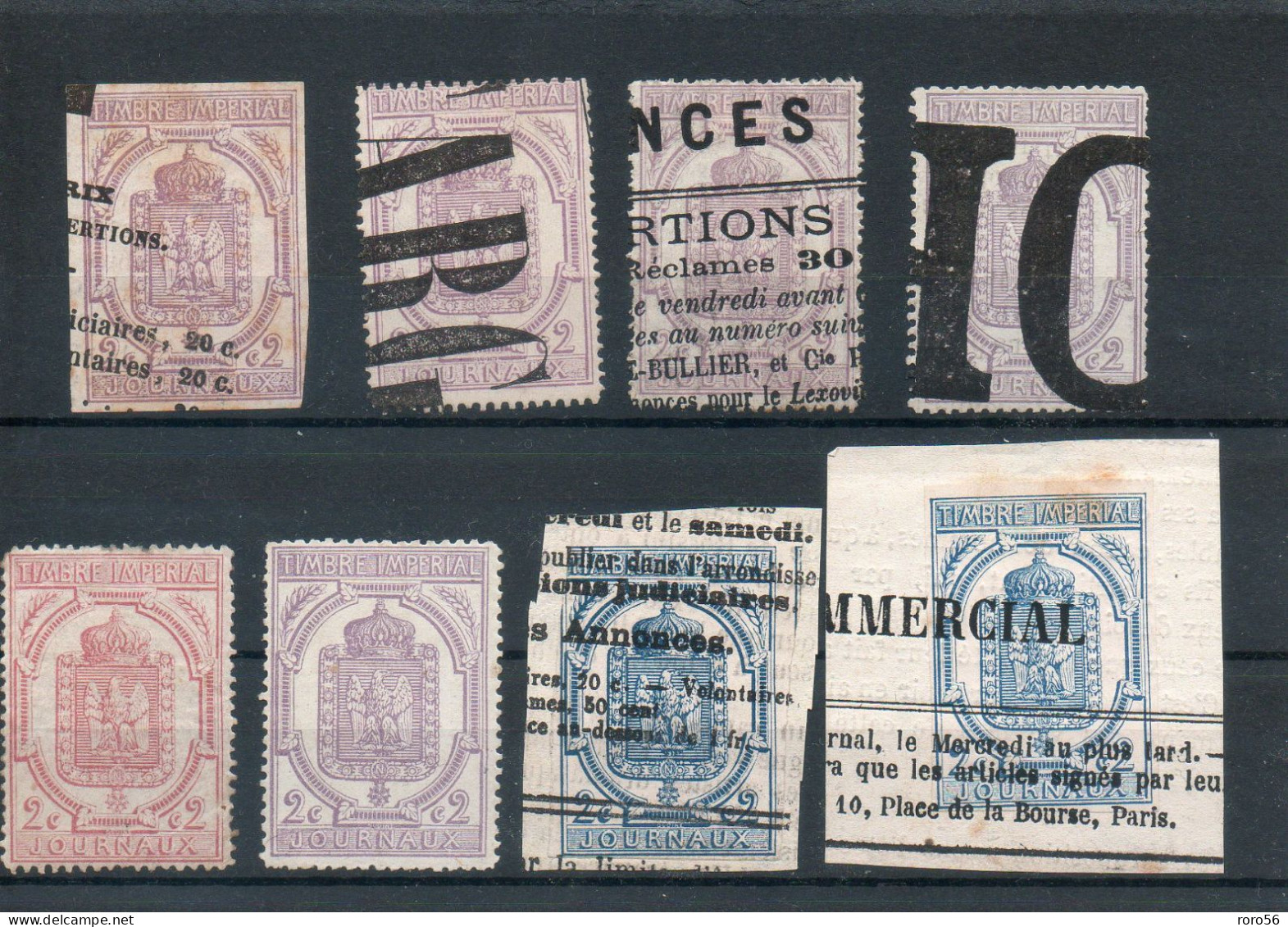 Lot De Timbres Journaux -n 1 -2x2 -7x4 -9 X -1 No 2 Touché -no 7 Un Neuf -8 Timbres -cote Plus De 1200e - Kranten