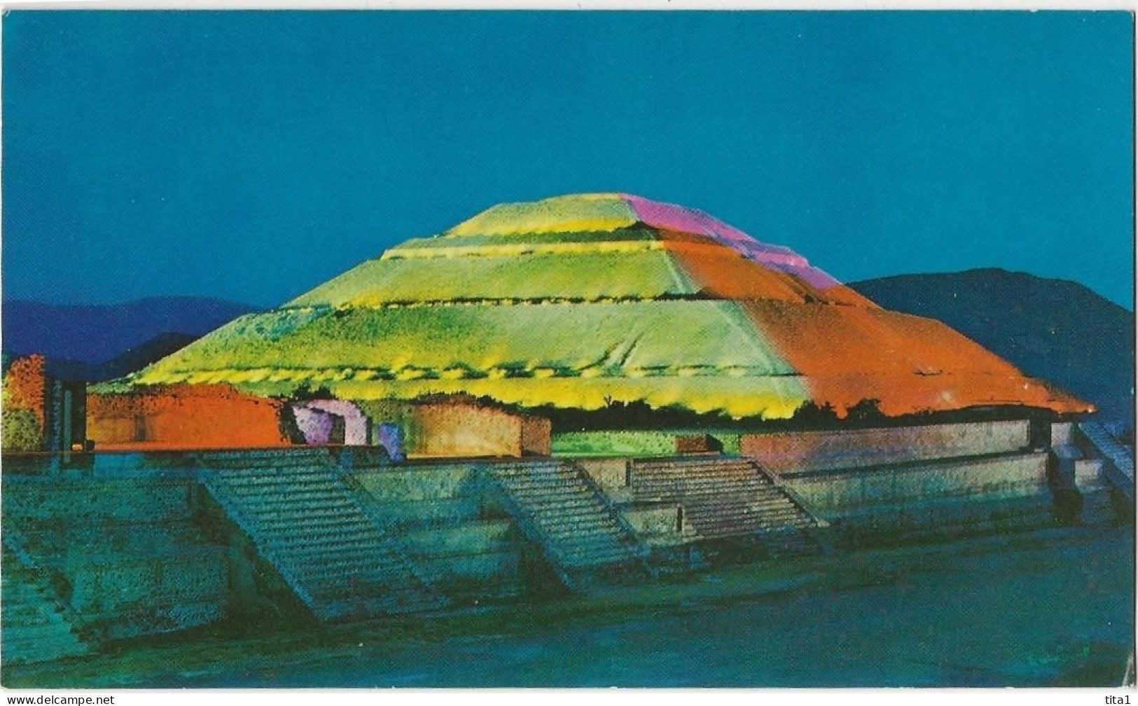 65  - Pyramides Of Teotihuacan At Night  - México - Mexique