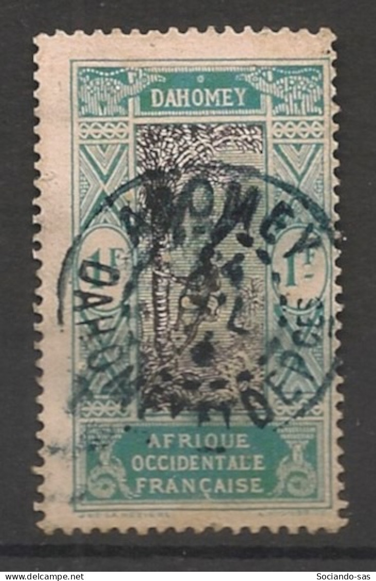 DAHOMEY - 1913-17 - N°YT. 57 - Cocotier 1f Vert Et Noir - Oblitéré / Used - Gebruikt