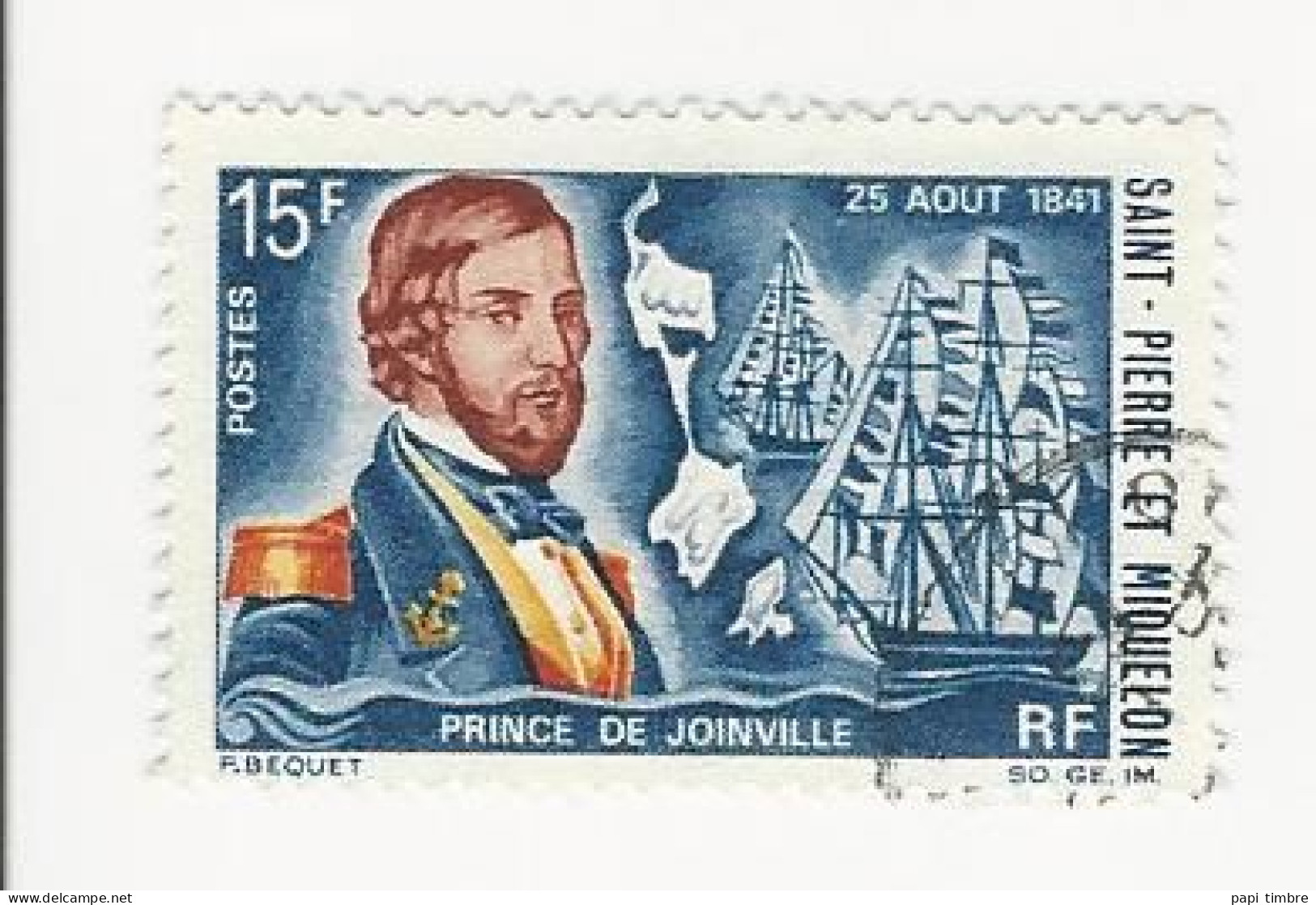 SPM-1968 -Célébrités. Prince De Joinville - N° 382 Oblitéré - Used Stamps
