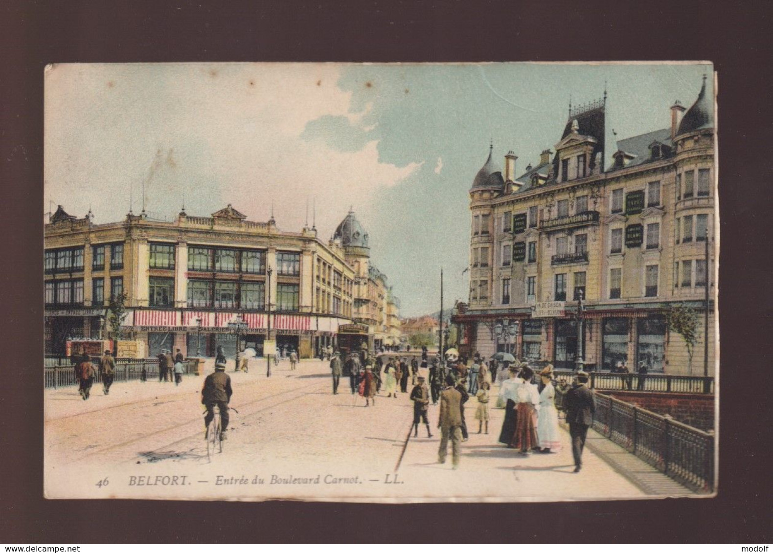 CPA - 90 - Belfort - Entrée Du Boulevard Carnot - Colorisée - Animée - Carte Collée - Belfort - City