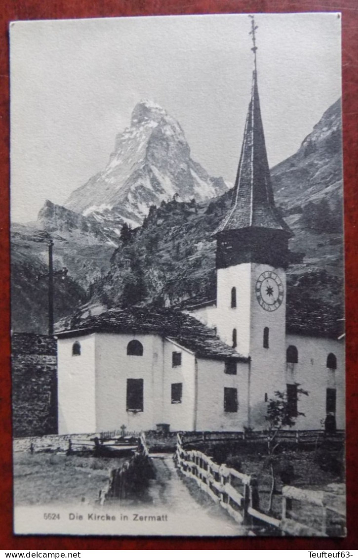 Cpa Die Kirche  In Zermatt - Zermatt