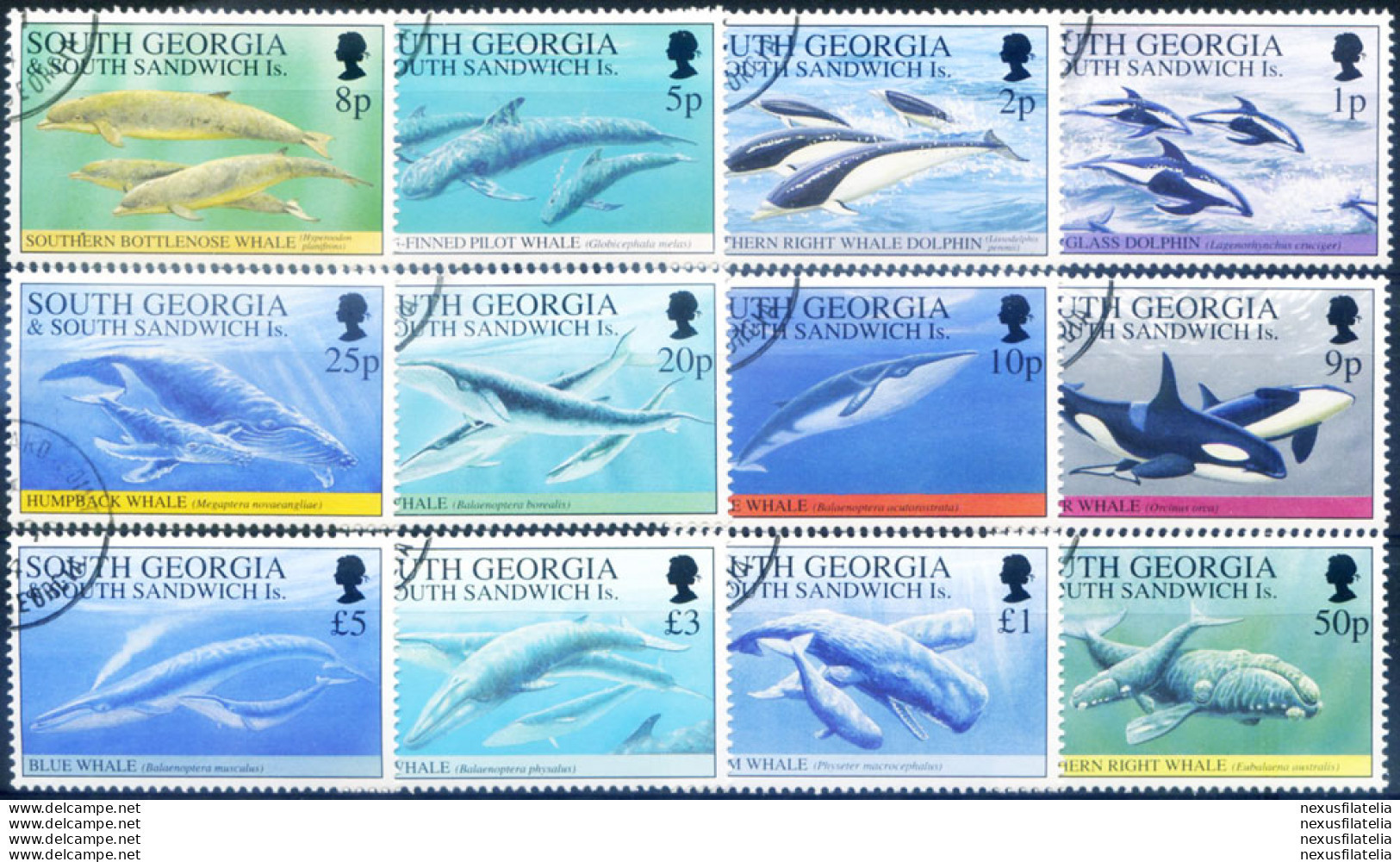 South Georgia. Definitiva. Fauna. Cetacei 1994. Usati. - Falkland Islands