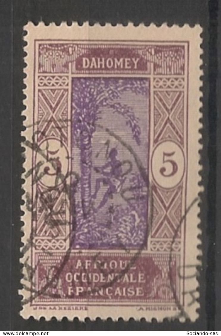 DAHOMEY - 1922 - N°YT. 61 - Cocotier 5c Brun-lilas - Oblitéré / Used - Oblitérés