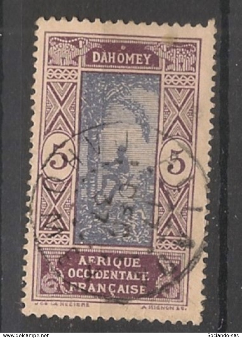 DAHOMEY - 1922 - N°YT. 61 - Cocotier 5c Brun-lilas - Oblitéré / Used - Oblitérés