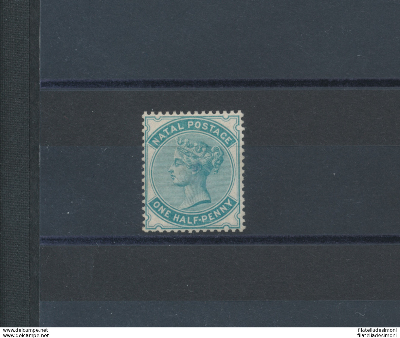 1880 NATAL, SG. 96 , ½ D. Blue Green , WmK Crown CC , MH* - Otros & Sin Clasificación