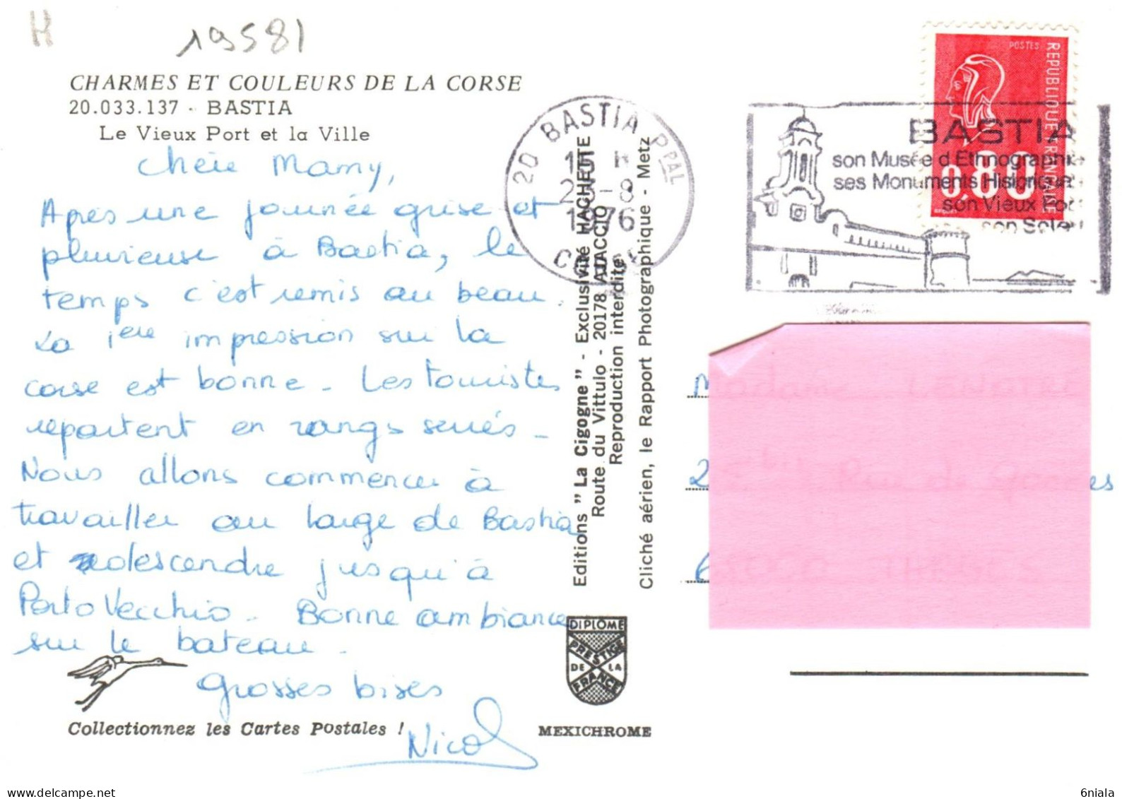 19581  BASTIA   Le  Vieux  Port Et La Ville     (  2 Scans ) 20 Corse - Bastia