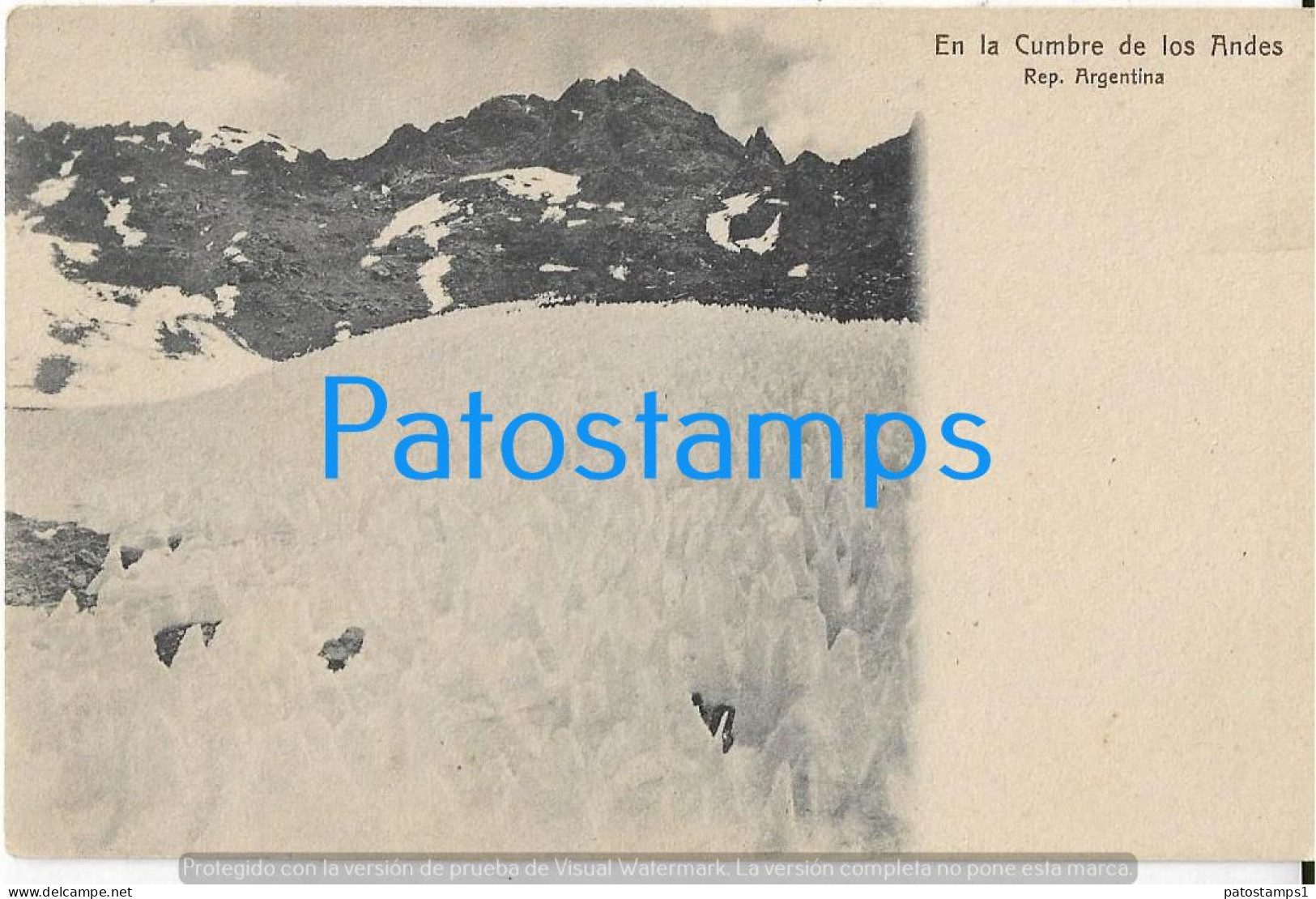 228417 ARGENTINA CORDILLERA DE LOS ANDES CUMBRE VISTA PARCIAL  POSTAL POSTCARD - Argentina