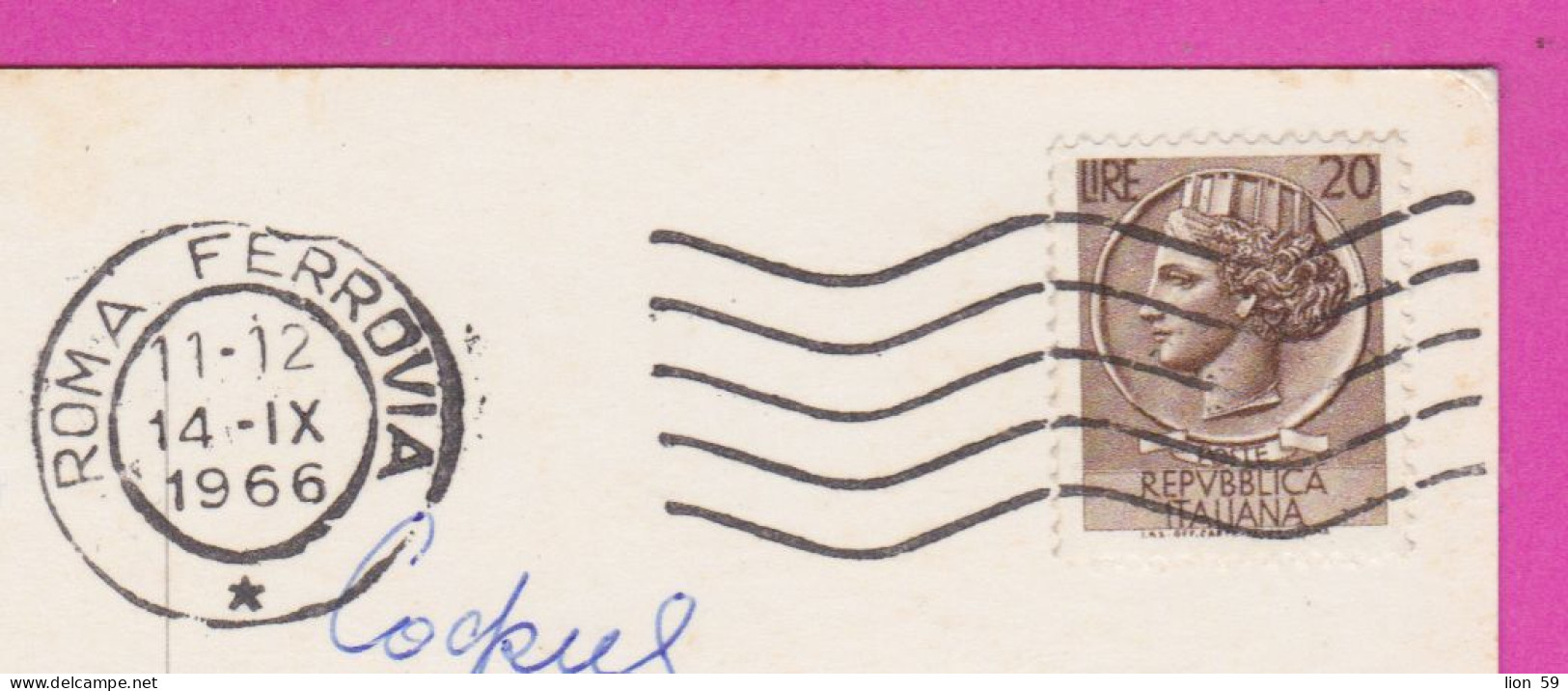 293930 / Italy - Saluti Da ROMA 4 View PC 1966 Roma Ferrovia USED 20 L Coin Of Syracuse , Italia Italie Italien - 1961-70: Poststempel