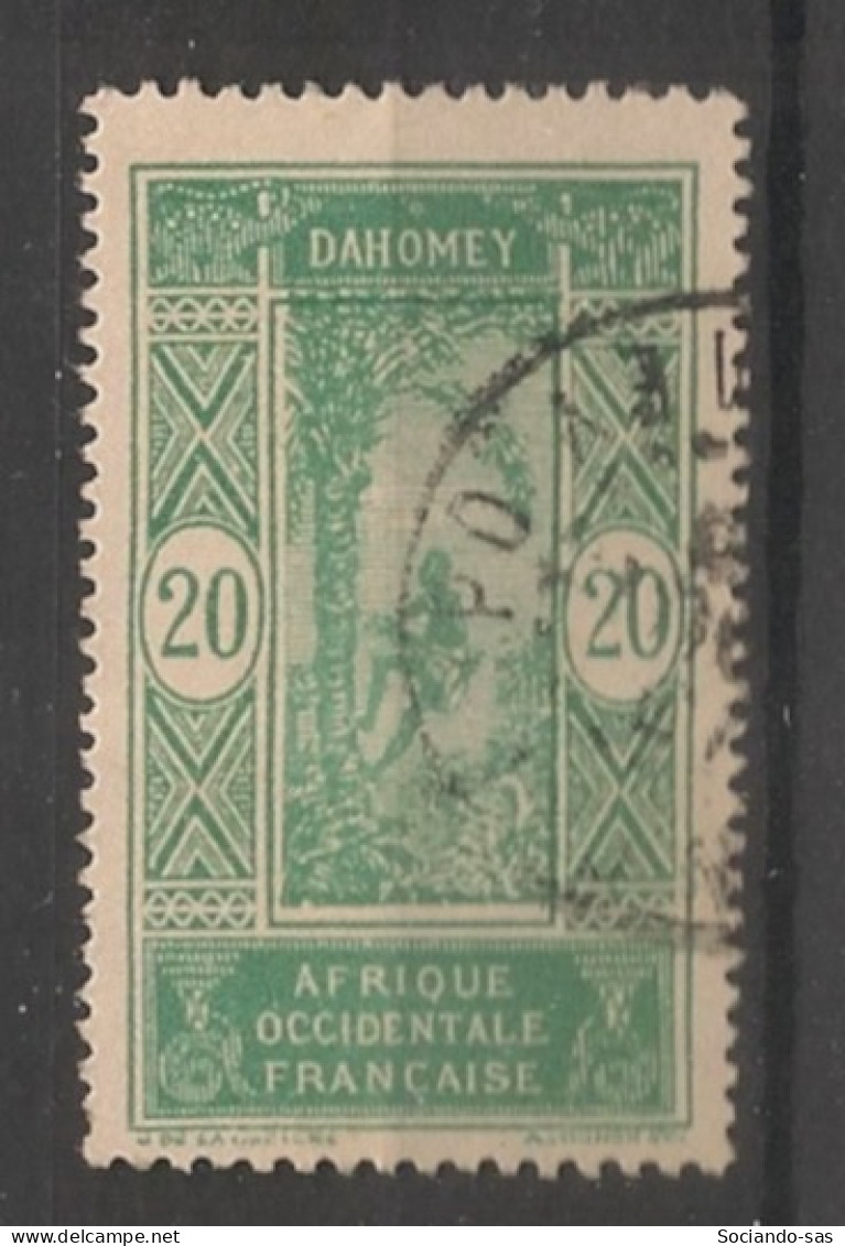 DAHOMEY - 1925-26 - N°YT. 72 - Cocotier 20c Vert - Oblitéré / Used - Usati