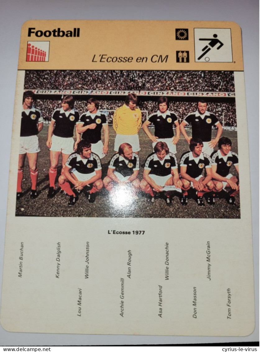 Football  ** Coupe Du Monde 1977 ** Equipe D'Ecosse - Sports