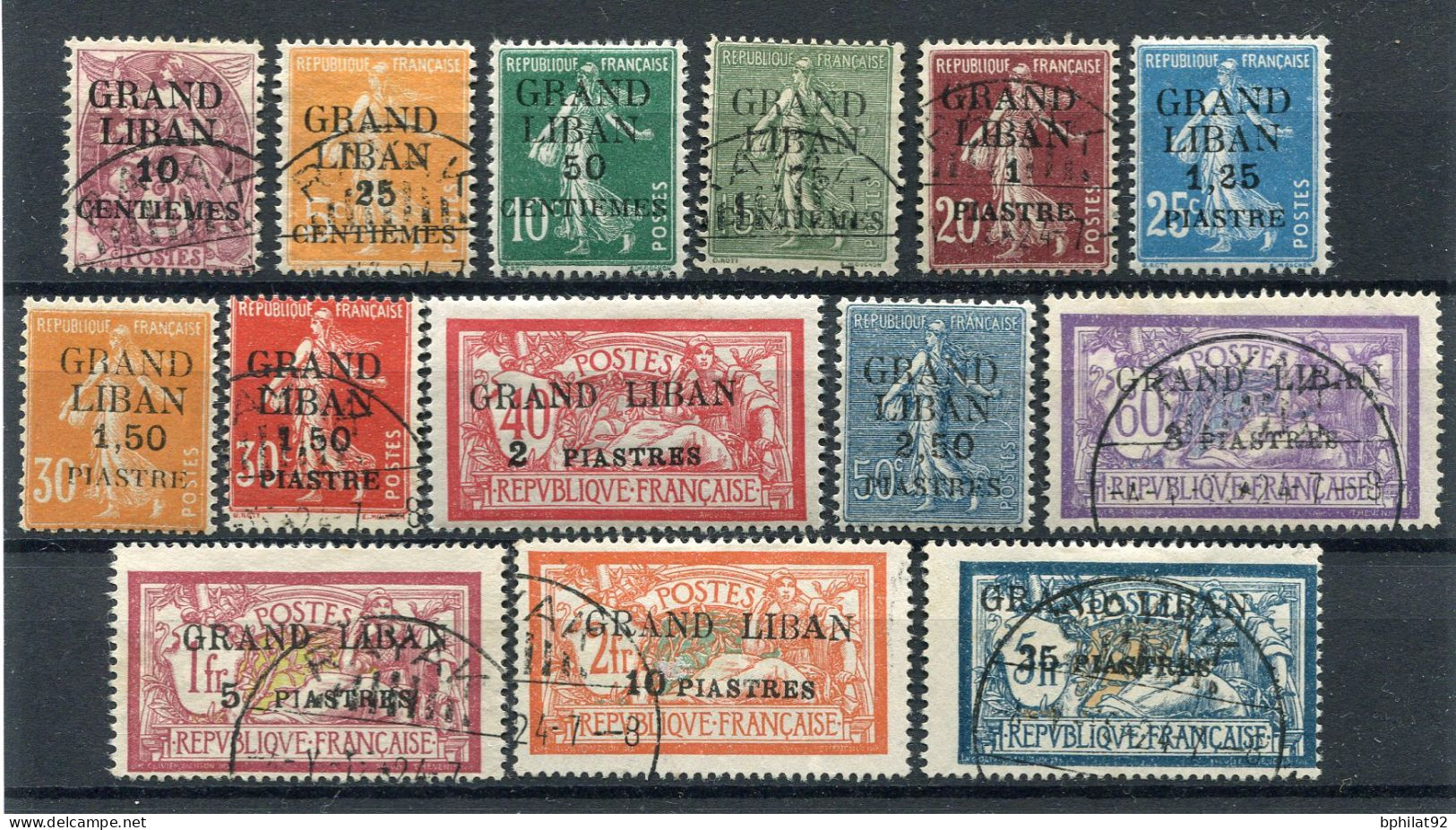 !!! LIBAN, SERIE N°1/14 OBLITERATIONS CHOISIES. QUELQUES VALEURS NEUVES * - Used Stamps