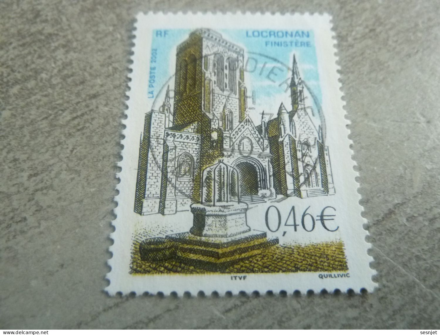 Locronan - Eglise Saint-Ronan Et Chapelle Du Pénity - 0.46 € - Yt 3499 - Multicolore - Oblitéré - Année 2002 - - Kirchen U. Kathedralen