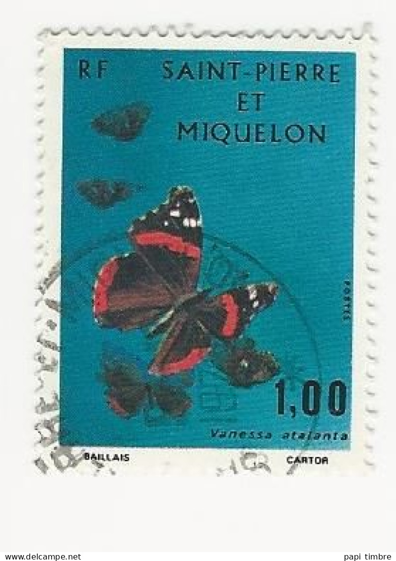 SPM-1975 -Papillons - N° 441 Oblitéré - Gebraucht