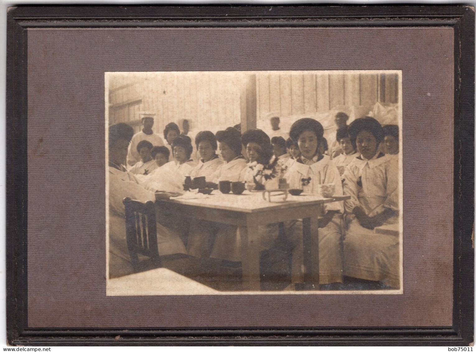 Grande Photo CDV De Jeune Femmes Japonaise Dans Une école De Geisha Au Japon - Ancianas (antes De 1900)
