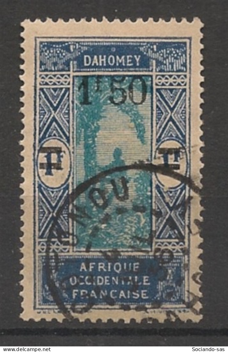 DAHOMEY - 1926-27 - N°YT. 81 - Cocotier 1f50 Sur 1f Bleu - Oblitéré / Used - Usati
