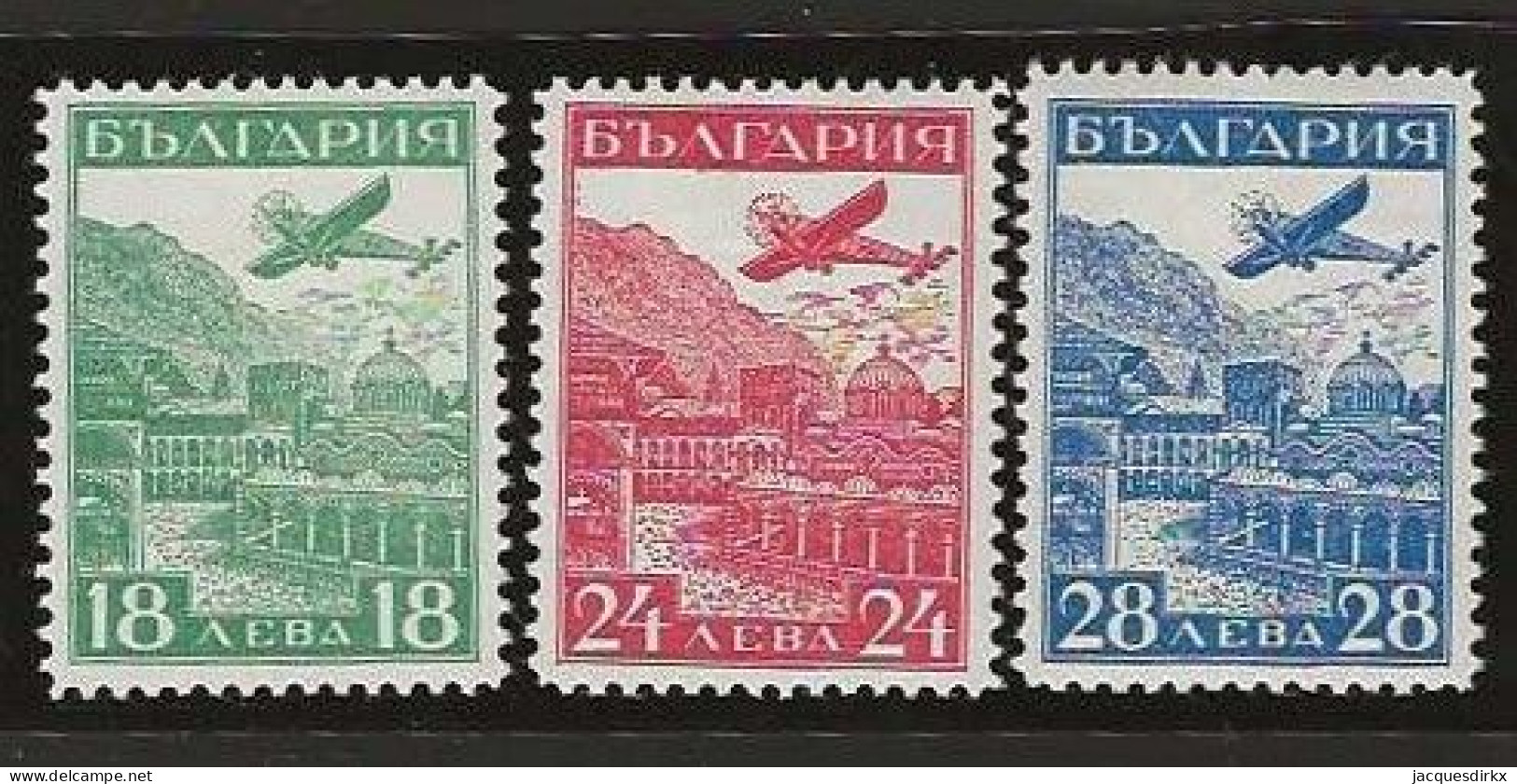 Bulgaria      .  Y&T      .  Airmail  12/14        .   *      .     Mint-hinged - Luchtpost