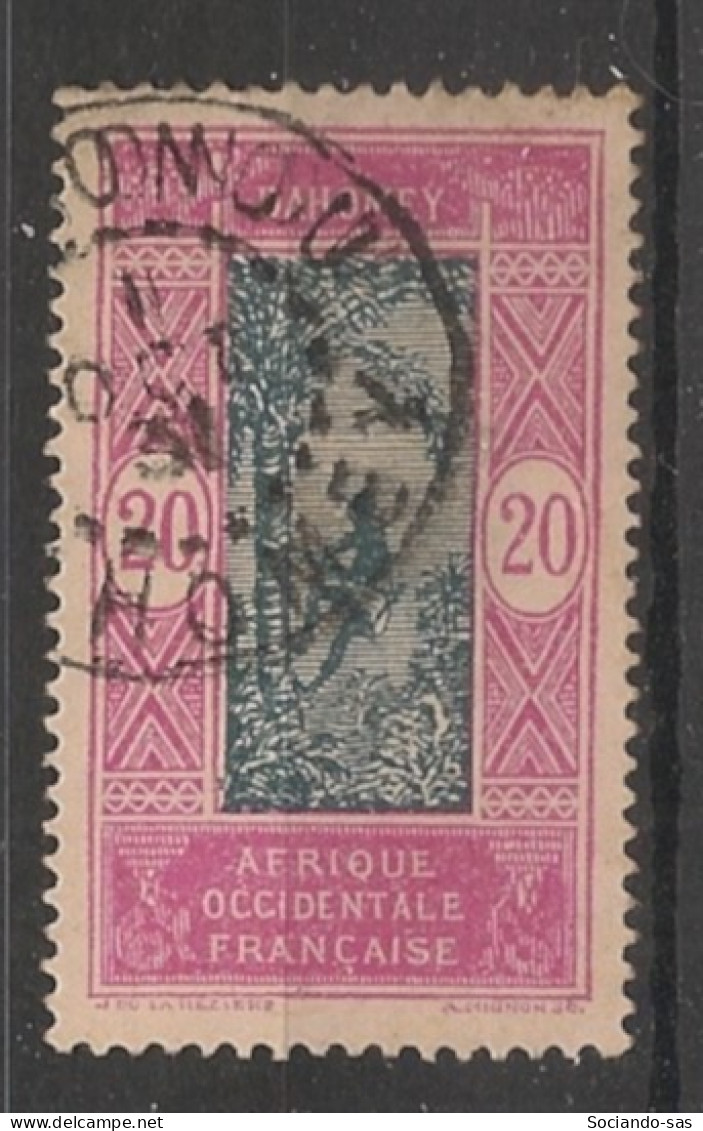 DAHOMEY - 1927-39 - N°YT. 85 - Cocotier 20c Rose-lilas - Oblitéré / Used - Used Stamps
