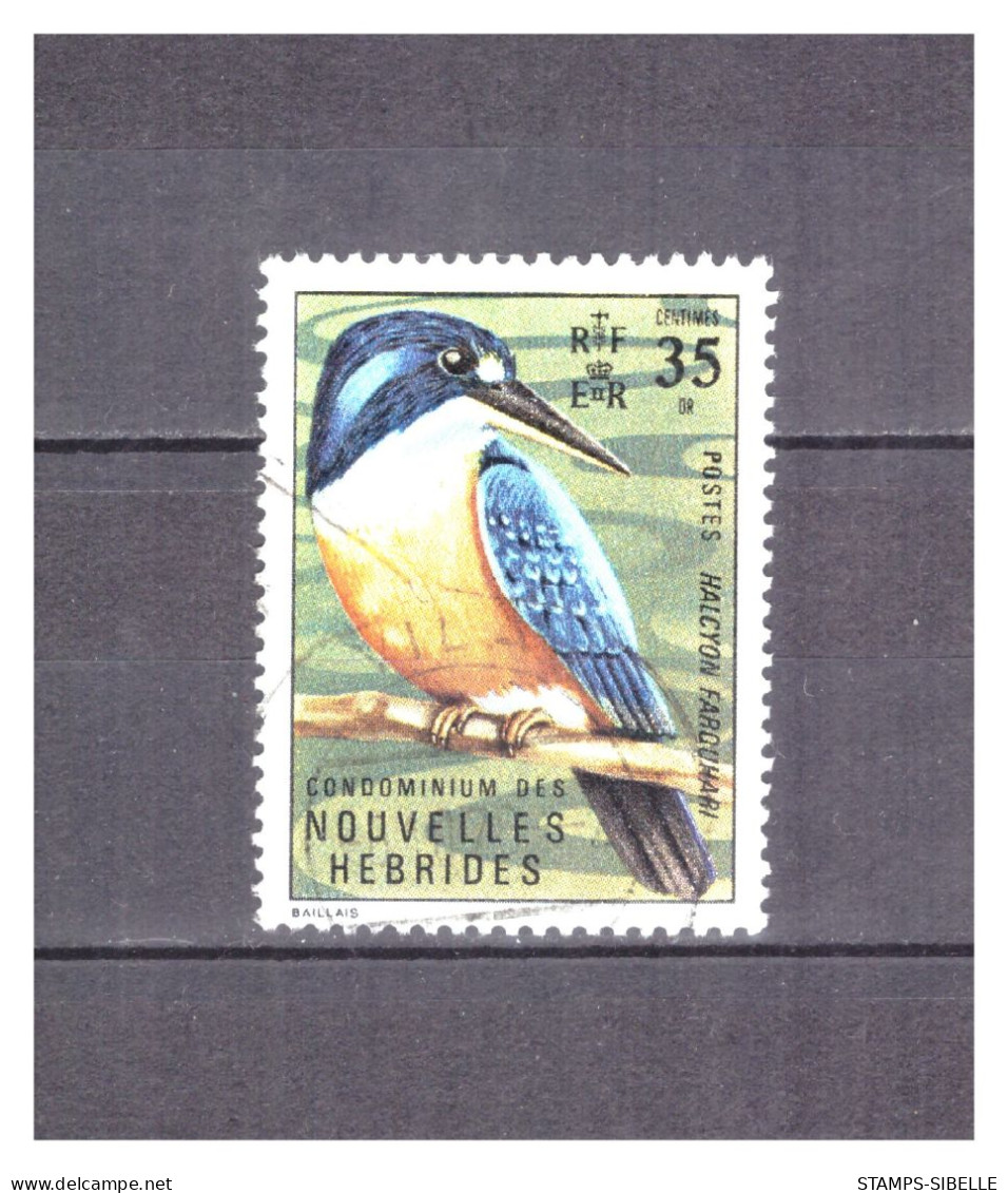 NOUVELLES  HEBRIDES   . N ° 332 .  35 C    MARTIN    PECHEUR   OBLITERE    .  SUPERBE . - Used Stamps
