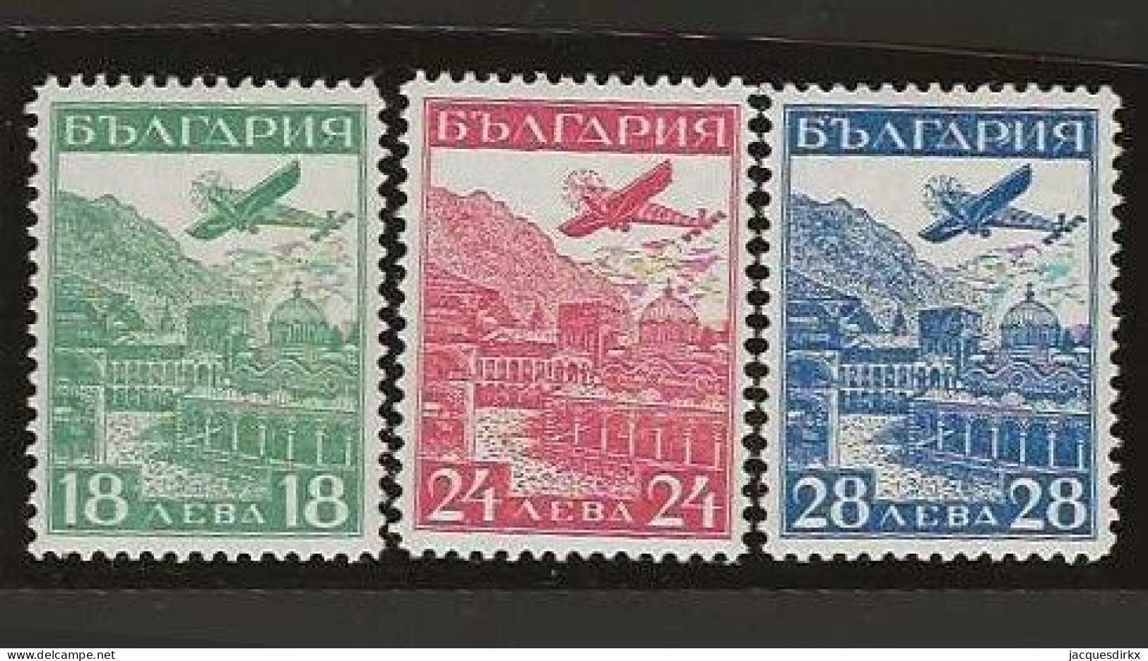Bulgaria      .  Y&T      .  Airmail  12/14        .   *      .     Mint-hinged - Luchtpost
