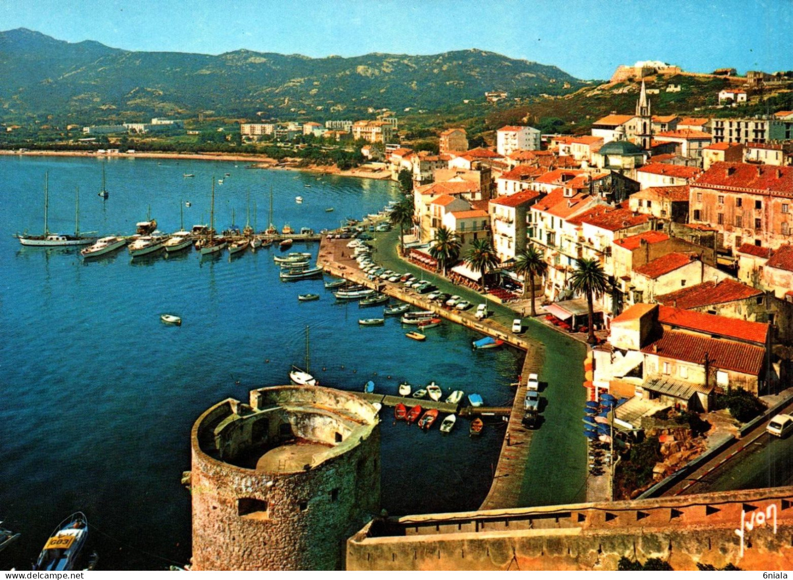 19572  CALVI  Le Port De Plaisance, Vu  Des Remparts De La Citadelle    (  2 Scans ) 20 Corse - Calvi