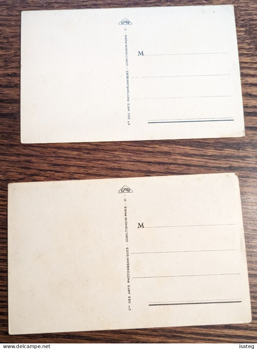 Lot De 2 Cartes Postales Anciennes Colorisées : Royan - Non Classés
